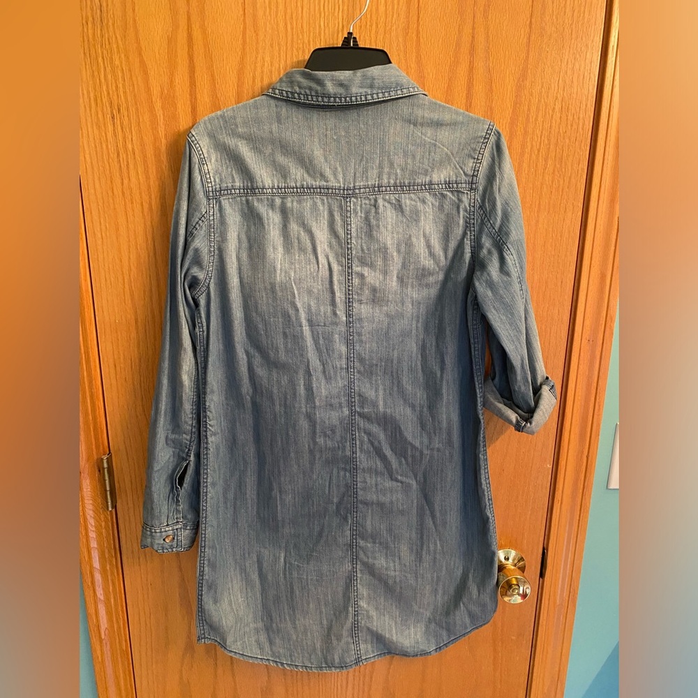 Gap long sleeve collared denim dress Sz M - Picture 4 of 4
